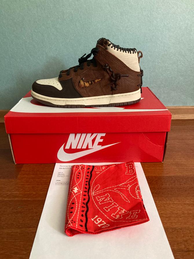 nike dunk high bodega legend fauna brown