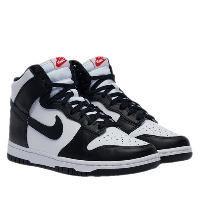 nike dunk high panda black white