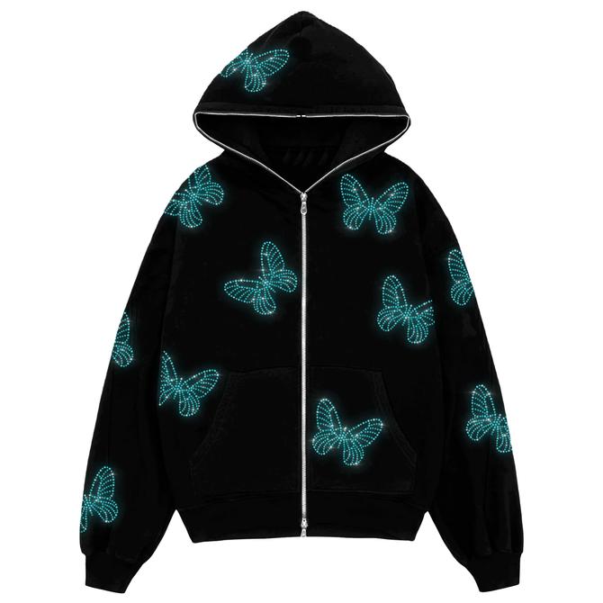 Swarovski butterfly hoodie sale