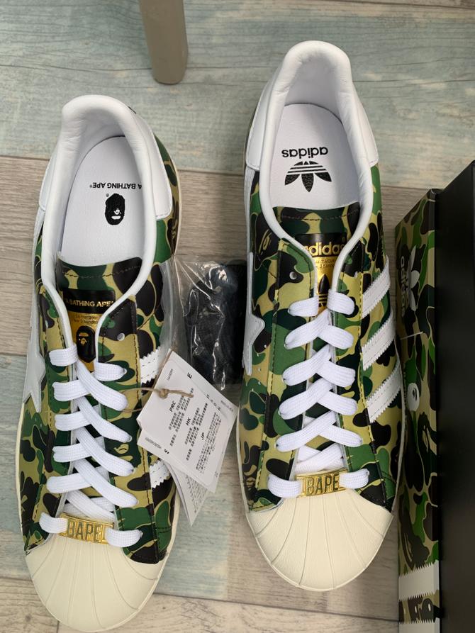 Adidas camo green superstar sale