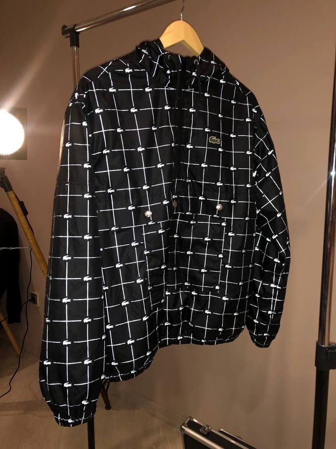 Supreme lacoste reflective grid nylon anorak best sale white