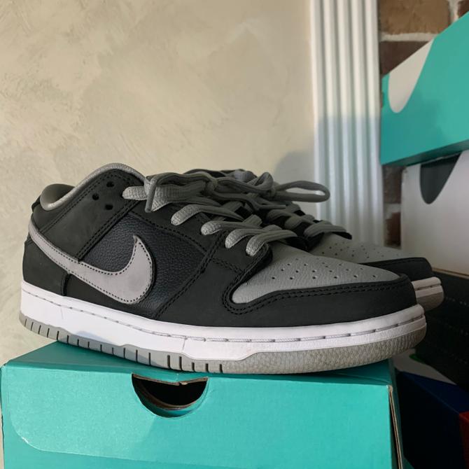 Nike sb dunk low pro black medium grey hot sale