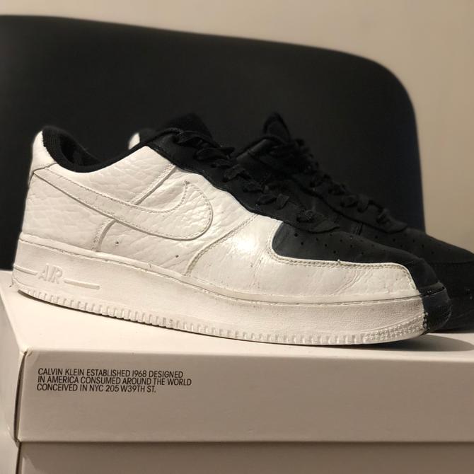 Nike air force 1 split black cheap and white